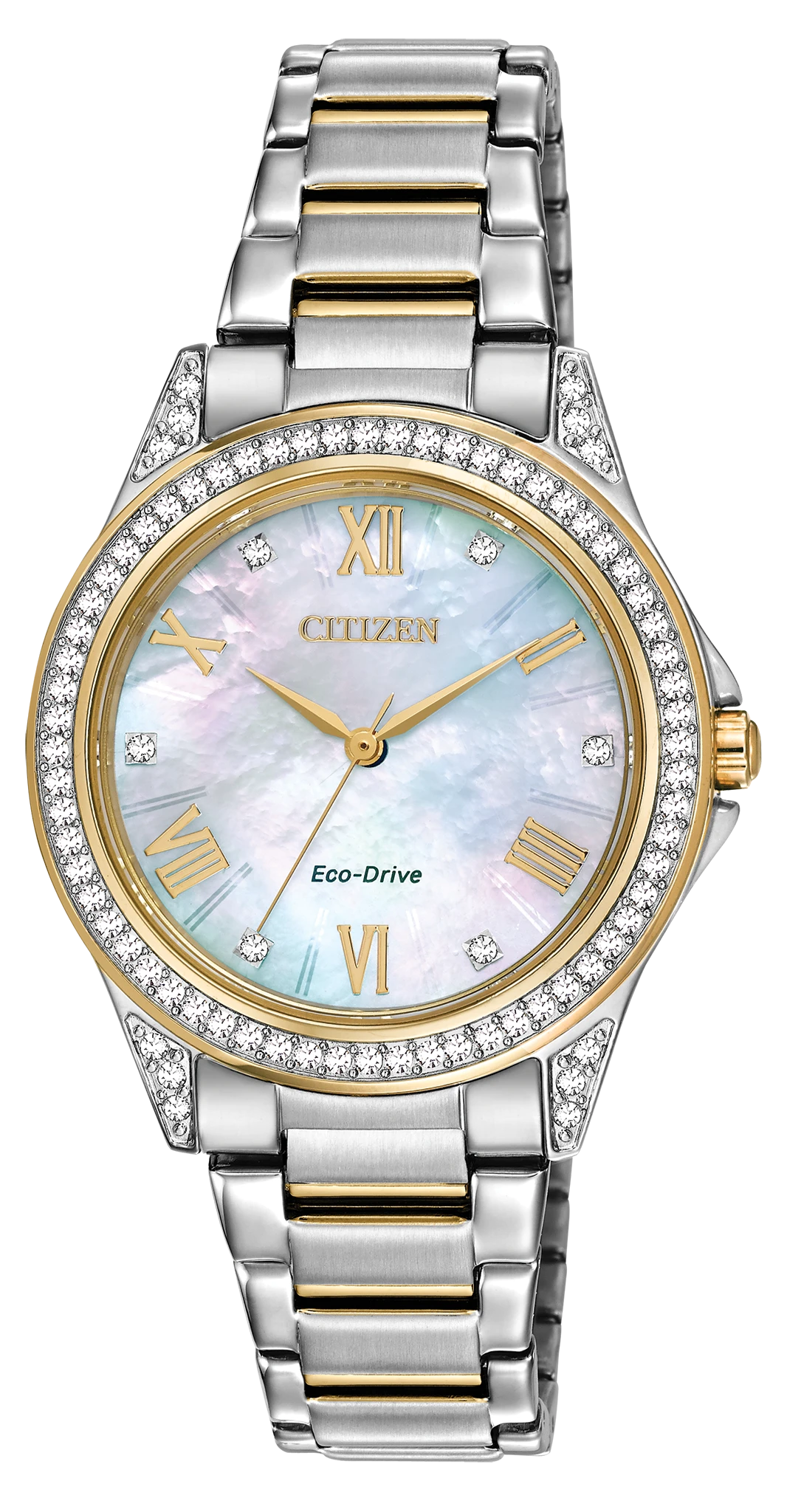 エリナ POV - Ladies Eco-Drive Steel Mother-of-Pearl Dial Watch
